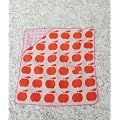 David Fussenegger Babydecke Juwel mit Kapuze �pfel rot, 80 x 80 cm, Retro-Design