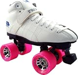 Pacer 429 Pro White Boots with Pink Wheels Mens Boys Ladies Womens Girls Youth Childrens Kids Quad Speed Roller Derby Skating Skates