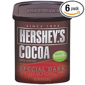 Hershey's Cocoa, Special Dark, 8-Ounce Cans (Pack of 6)