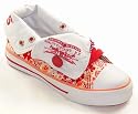 LEVI'S Girls HORSE High/Low Shoe Red Floral Canvas