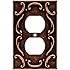 Brainerd 64266 French Lace Single Duplex Outlet Wall Plate / Switch Plate / Cover, Sponged Copper