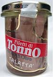 Talatta Brand Filetti di Tonno Tuna Filets in Olive Oil 200 gram Jar
