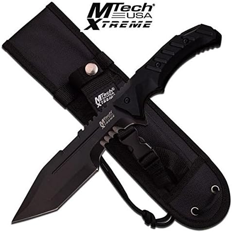 MTech USA XTREME FIXED BLADE KNIFE 11.75" OVERALL G10 Handle Black
