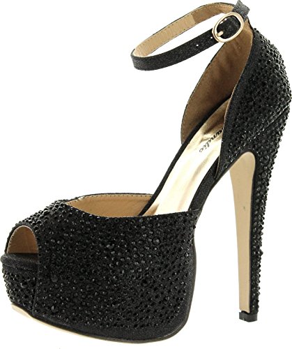 Eye Candie Womens Juliana-77 Shiny High Heel Fashion Sandal