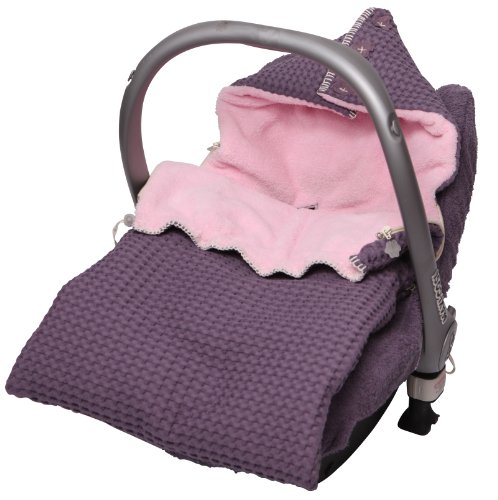 Koeka Oslo Baby Buggy Sleeping Bag (aubergine Waffle/soft Grey Teddy) Picture