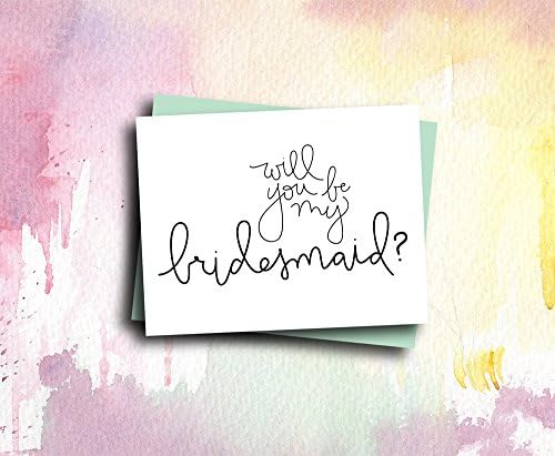 will you be my bridesmaid greeting card