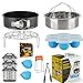 Insta-Pot-Accessories-Set, Instapot Accessory Compatible with Instant Pot 6 Qt 8 Quart, with Steamer Basket Cheesecake Pan Egg Steam Trivet Silicone Mold Mitts Tong, Made of 18/10 Stainless Steel