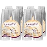 Embellish Crystal Clear Hard Plastic 1oz Clear Shot Glass Pack Of 200