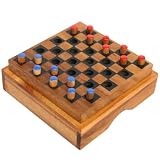 Handmade Travel Checkers Game (Thailand)