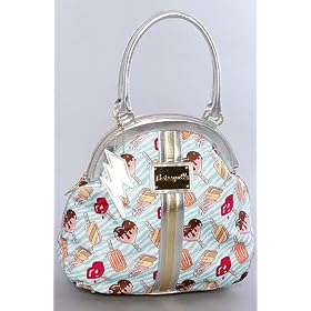 Betsey Johnson The Dome Satchel in Green Pop Art,Bags (Handbags/Totes) for Women