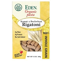 Eden Organic Kamut & Buckwheat Rigatoni, 100% Whole Grain, 12-Ounce Boxes (Pack of 6)
