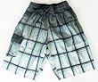 Mens CharGreen Fade Plaid Swim Trunks with Elastic Waist, 2 Side Inseam Pockets, Inside Coin Pocket, Side Cargo Pocket. Faux Fly, Mesh lined. Sizes SM-XL