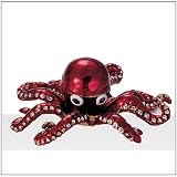 Jewelry Trinket Box with Crystal - Octopus Design
