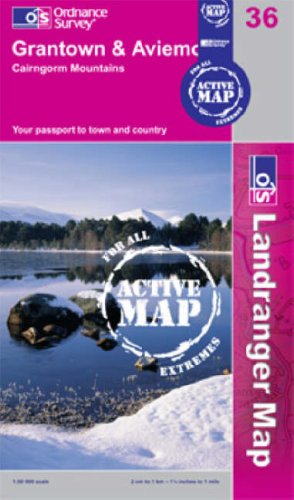 Grantown, Aviemore and Cairngorm Mountains (OS Landranger Map Active)