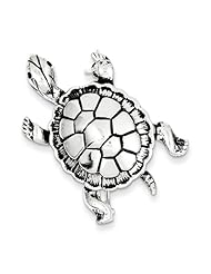 Sterling Silver Antiqued Turtle Pin