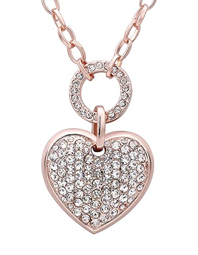 Paialco Women's Heart Pendant Necklace Long Cable Chain 32