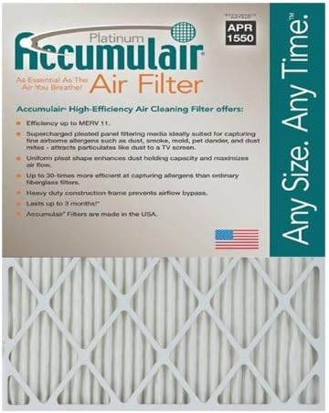 AccumulairPlatinum 18x24x1 (17.75x23.75) MERV 11 Air Filter/Furnace Filters (6 pack)