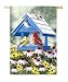 Spring Birdhouse Garden Flag