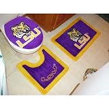 LSU Tigers 3 Piece Bath Rugs