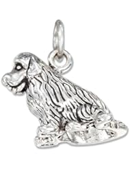 Sterling Silver Three Dimensional Newfoundland Dog Charm
