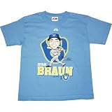 Milwaukee Brewers Ryan Braun Caricature Youth T-Shirt, Large (14/16)