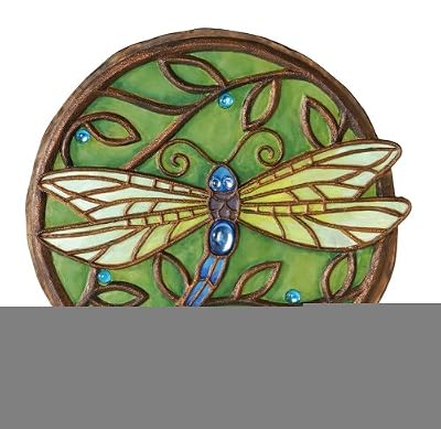 New Creative 25850 Garden Jewels Stepping Stone, Jeweled Dragonfly, 10.75-Inc...