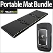 Powermat PMM-PT100 Portable, Foldable Charging Mat (Black) Bundle With Powermat Receiver Li-Ion Battery Door for Blackberry Curve 8900 Black