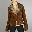 Women's Two Tone Merino Shearling Jacket