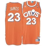LeBron James #23 Cleveland Cavaliers Hardwood Classics NBA Jersey Orange Size XL