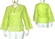 Cotton Shirts Womens Long Sleeve Top Blouse Chikan Embroidery Size L (ctop389)