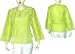 Cotton Shirts Womens Long Sleeve Top Blouse Chikan Embroidery Size L (ctop389)