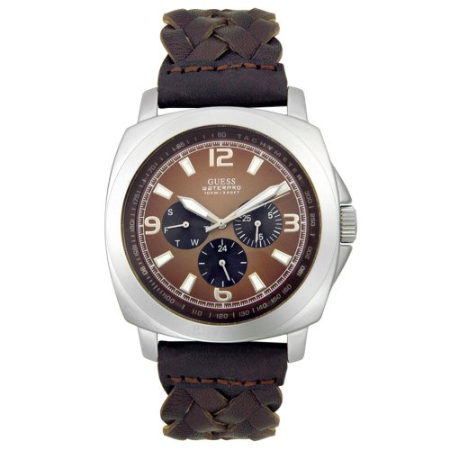 GUESS? Mens U11002G2 Chronograph Leather Watch