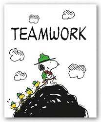 Teamwork - Peanuts by Charles Schulz 16"x20" Art Print Poster
