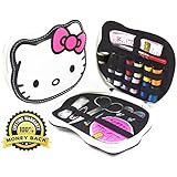 WooCrafts Sewing Kit with Leather Case and Sewing Supplies