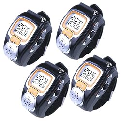 AGPtek Fashionable Wristwatch Walkie Talkie Spy Wrist Watch (4-pack)