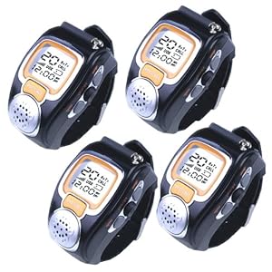 (4-pack)New State-of-the-art Fashionable Wristwatch Walkie Talkie Spy Wrist Watch--Auto Channel Scan--LCD display--Auto Squelch