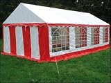 Eigenschaften Toolport GmbH Germany  / 4x8 m Partyzelt PVC rot-weiß