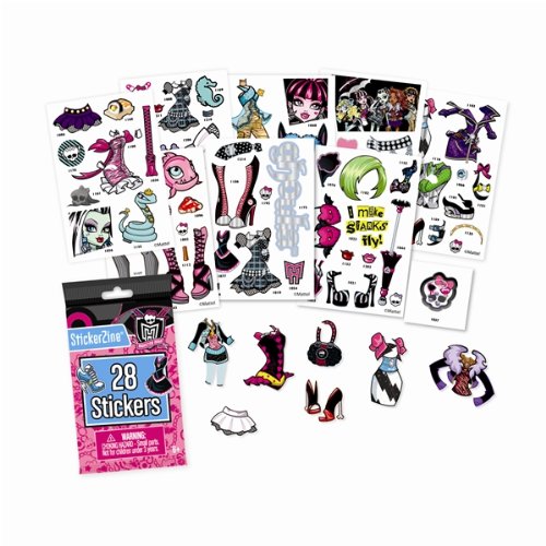 Stickerzine Monster High Sticker Refill - 28 Stickers