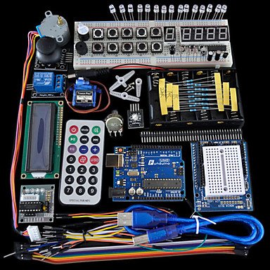 Funduino Advanced Starter Kit LCD Servo Motor Dot Matrix Breadboard LED Basic Element Pack Compatible with Arduino