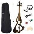 Barcelona Beginner Series Electric Violin with Hardshell Case and Accessories - Black