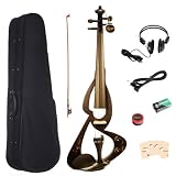 Barcelona Beginner Series Electric Violin with Hardshell Case and Accessories - Black