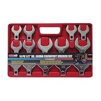 Grip-On-Tools JUMBO Crowfoot Wrenches - 1/2in. Drive, 14-Pc. Set