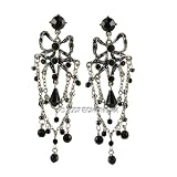 Black Chandelier Earrings Loop