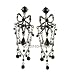 Black Chandelier Earrings Loop