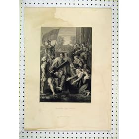 Gravure Antique de Holl de Guerre de Soldat de Croix d'Incidence d'Impression