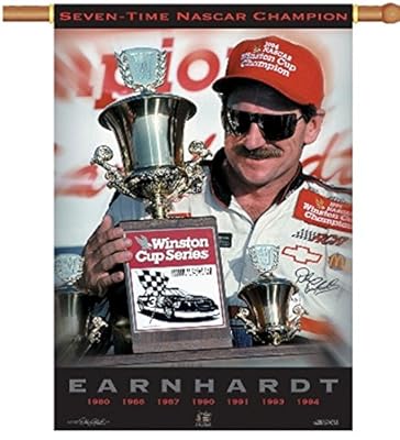 Dale Earnhardt 28 X 40" 2 Sided Porch Flag Nascar 7 Championships Pole Banner