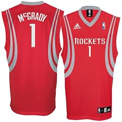 adidas Houston Rockets #1 Tracy McGrady Red Replica Basketball Jersey
