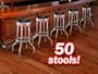 MAN Cave 50 Chrome Black Heavy Duty Restaurant Strong Swivel Barstools