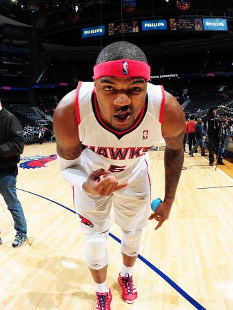 Indiana Pacers v Atlanta Hawks: Josh Smith Photographic Poster Print by Scott Cunningham, 30x40