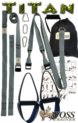WOSS Titan Suspension Trainer, Gunmetal Gray, (1 1/2